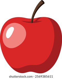 Red Apple Design with Contemporary White Backdrop