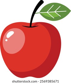 Red Apple Design with Contemporary White Backdrop