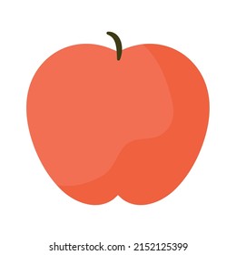 red apple design over white