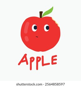  a red apple design vector