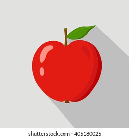 Red apple flat icon