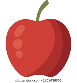 red apple fresh fruit icon isolated