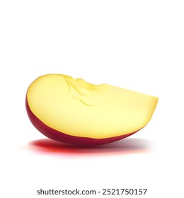 Red Apple. Fresh, nutritious, delicious apple. A delicious and healthy dessert. Elements for label design. Fruit ingredients in mesh technique. Vector illustration.