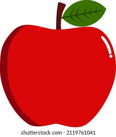 Red apple fruit clipart vector art illustration