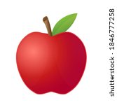 Red Apple Fruit Emoji Vector Design. Healthy Food Art Illustration Agriculture Farm Product.