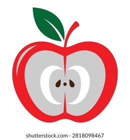 Red Apple Fruit Icon for Healthy Eating and Nutrition Concept