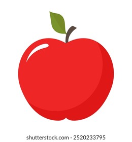 red apple fruit icon isolated on white