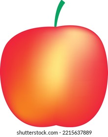 Red apple fruit icon for logo concept vector illustration