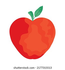 red apple fruit icon on white background