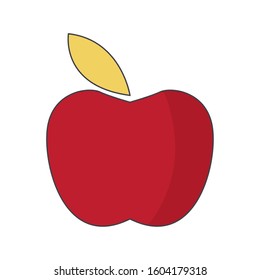 red apple fruit icon over white background, vector illustration