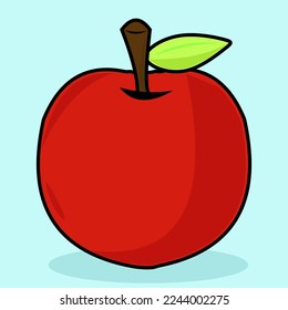 Ilustración vectorial de icono de manzana roja