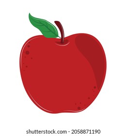 red apple fruit isolated icon