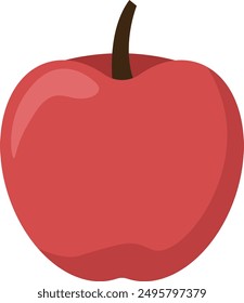 red apple fruit nature food vector illustration art