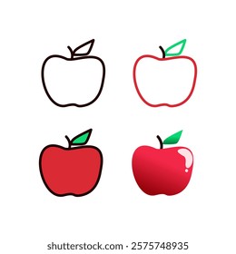 red apple fruit set design