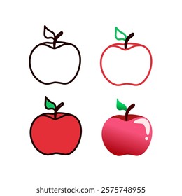 red apple fruit set design