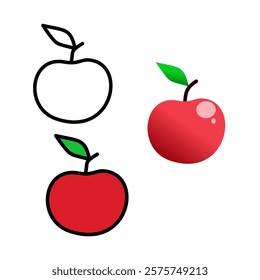 red apple fruit set design