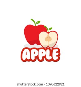 Red Apple Fruit Vector Illustration