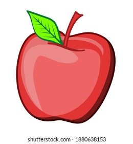 Red Apple Fruit Vector Illustration