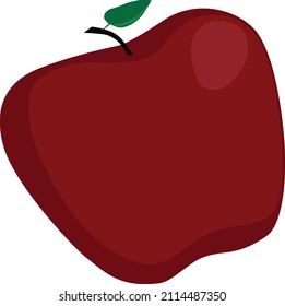 ilustración del vector de fruto de manzana roja