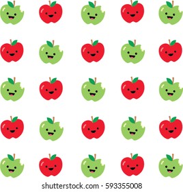 Red apple and green apple background texture, vector illustration design.