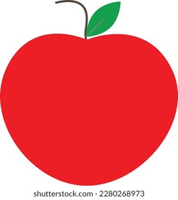 Red Apple and Green leaf
