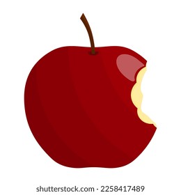 The Red Apple Had Been Bitten By Someone
