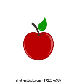 Red Apfel Icon Design Frische Reife Juicy Fruit Vektorgrafik