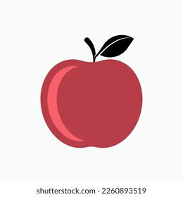 Icono de Apple rojo. Símbolo dietético, fruta fresca.