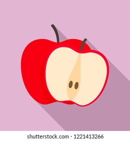 Red apple icon. Flat illustration of red apple vector icon for web design