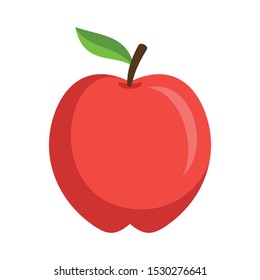 Red apple icon. Flat illustration of red apple vector icon for web design