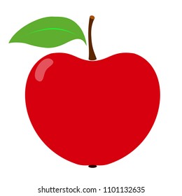 Red Apple. icon apple fruit on a white background. Healthy food. Vector illustration