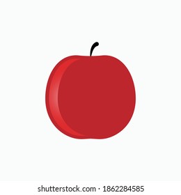 Icono de Apple rojo. Símbolo de fruta - vector.