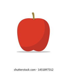 Red apple icon. Fruit vector illustration.