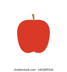 Red apple icon. Fruit vector illustration.