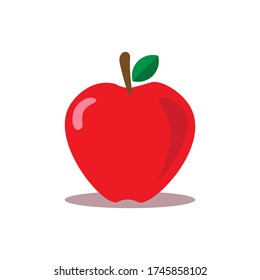 red apple icon , fruit , vector , illustrator.
