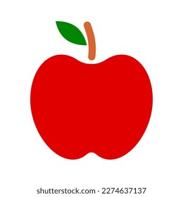 Icono de manzana roja. Fruta roja. Vector.