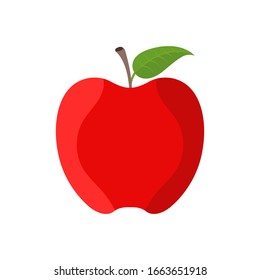 Red Apple Icon Illustration Vector