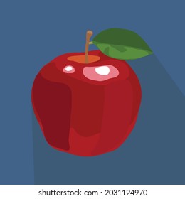 Red Apple icon, illustration vector isolated