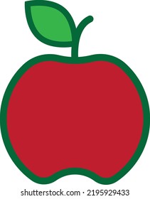 Red apple icon. Icon for illustrator red apple