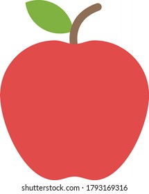 Icono de manzana roja aislado plano. diseño vectorial de frutos de manzana. 