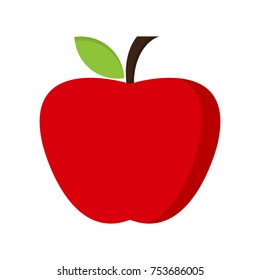 Red apple icon isolated on white background - Vector