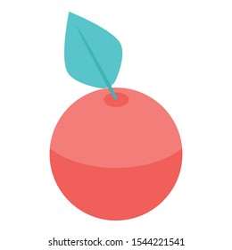 Red apple icon. Isometric of red apple vector icon for web design isolated on white background