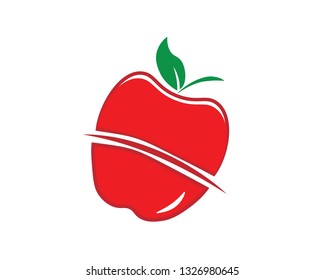 red apple icon logo design