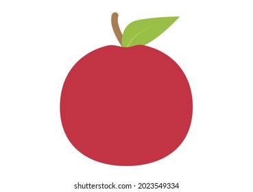 Red apple icon on white background.
