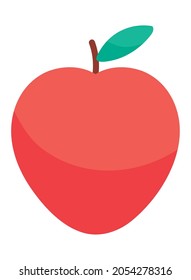 red apple icon on white background