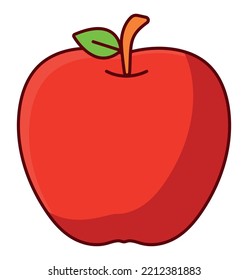 icono de manzana roja sobre blanco