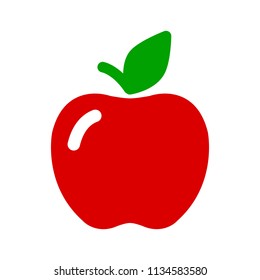 Red apple icon - vector