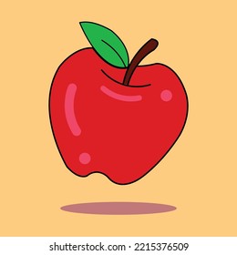 Red apple icon. vector red apple.