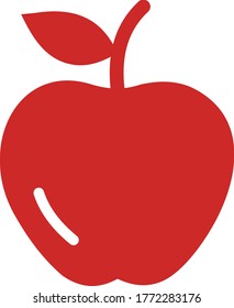 Red apple icon. Vector. Flat and modern style.