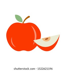 Red apple icon vector illustration on white background 